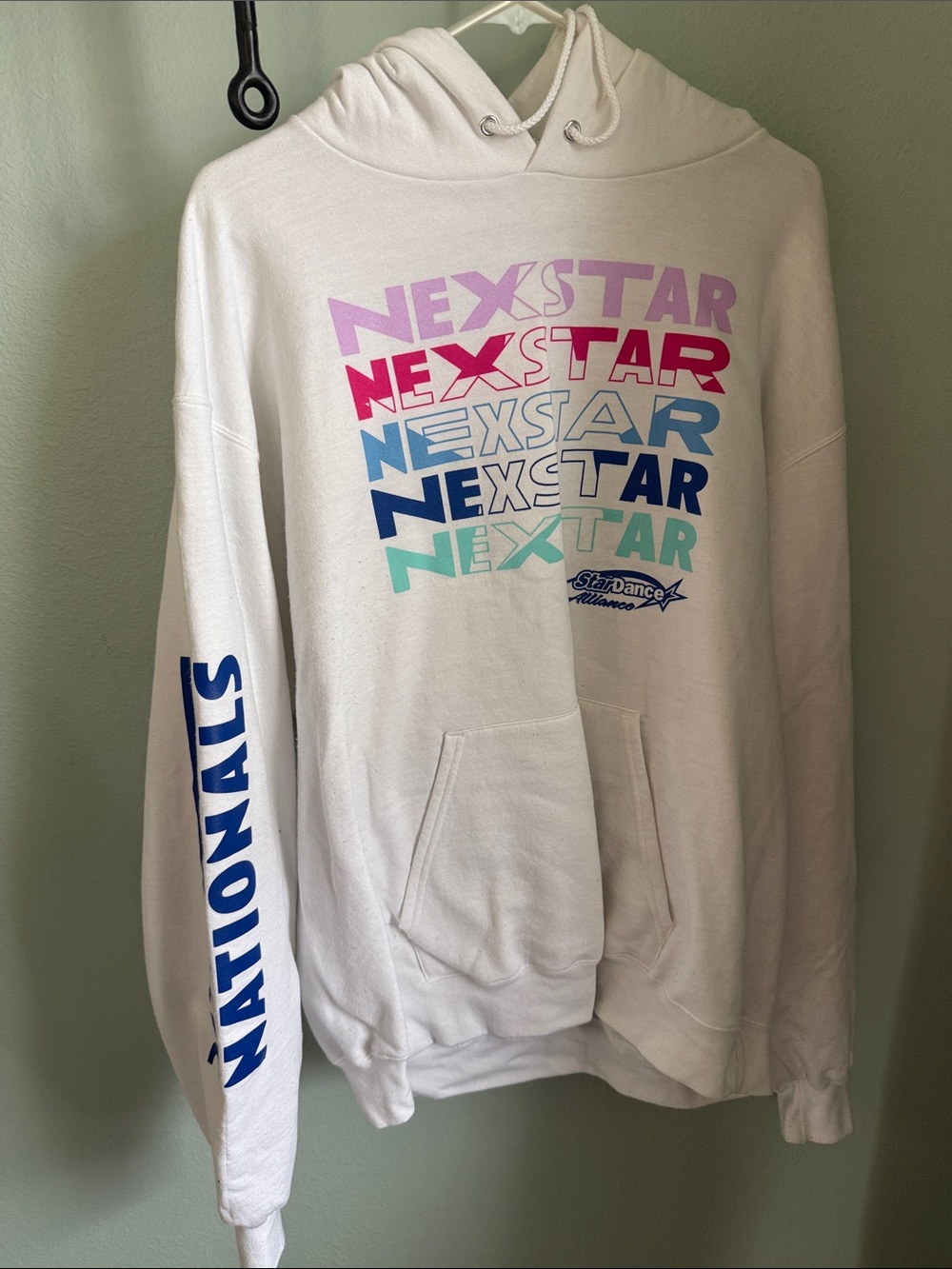 NextStar White Graphic Hoodie Sweatshirt - StarDance 2022 Nationals